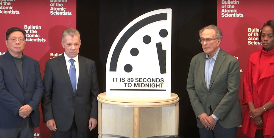 годинник Судного дня, стрілка годинника судного дня, час до катастрофи, вчені атомники