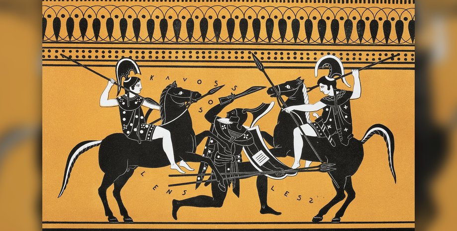 амазонки, борьба, кони, орудия