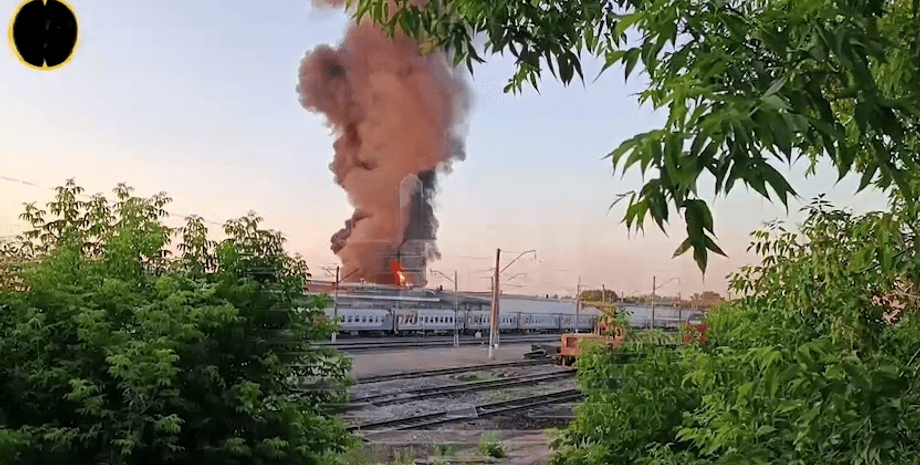 уфа пожар, дым, пожар, железная дорога, пожар на железной дороге