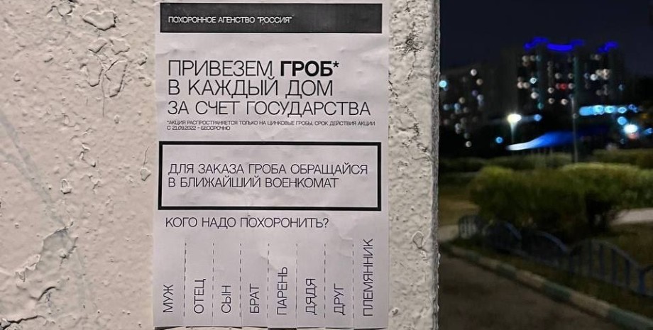 антивоєнна листівка Росії, Росія, протести проти мобілізації, затримання, тортури, поліція