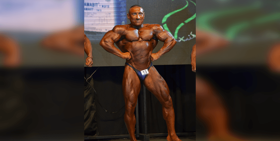 Андрей Шарапов, бодибилдер, выступление под русскую музыку, бодибилдер из Днепра, русская музыка