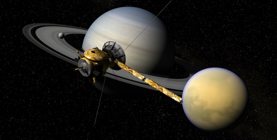 Сатурн, Титан и Кассини / Иллюстрация: inverse.com