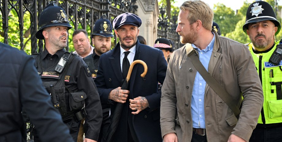 Дэвид Бекхэм, прощание с королевой, королева умерла