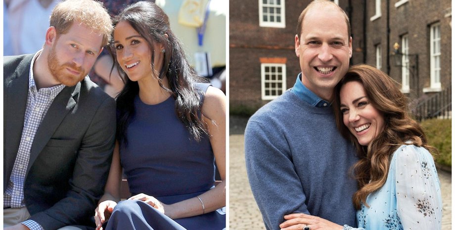 принц Гарри, Меган Маркл, принц Уильям, Кейт Миддлтон,