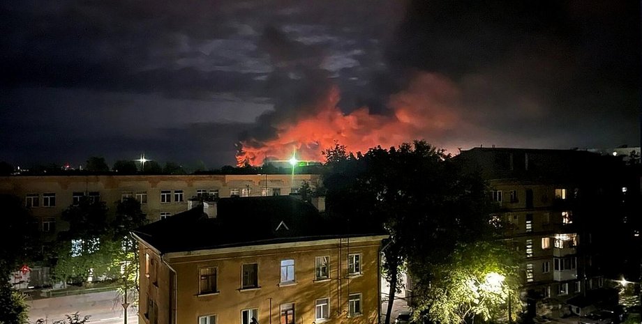 пожар, псокв, атака бпла