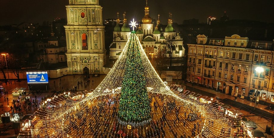киев, новогодняя елка, киев новый год
