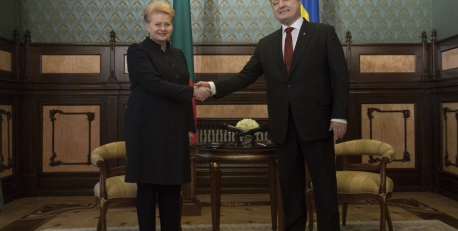 Даля Грибаускайте и Петр Порошенко / Фото: Пресс-служба президента