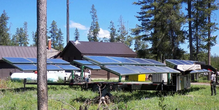 Солнечная электростанция в парке