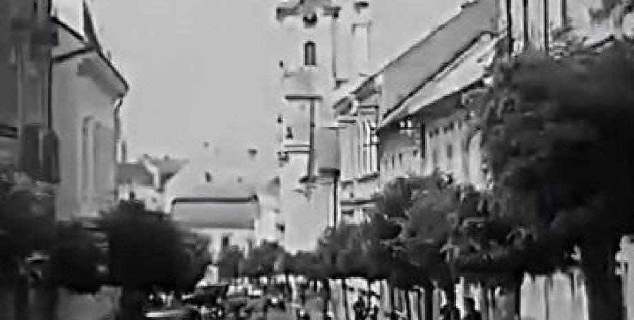 Ужгород, Архивное видео, Ужгородский замок, Краеведческий музей, Кафедральный собор