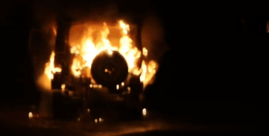 підпал, автомобіль, Київ, пожежа