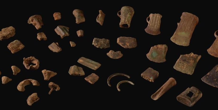 бронзовый век, клад, находка, металлоискатель, топор, наконечник, исследование, история, археология, музей, предмет, оружие, регион, Уэльс