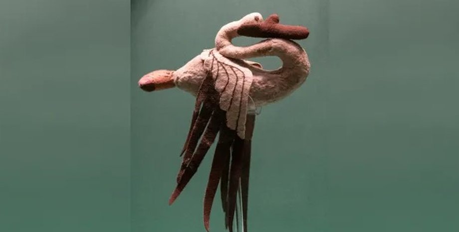 фигурка лебедя, войлочный лебедь