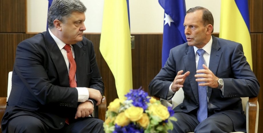 Петр Порошенко и Тони Эббот / Фото: пресс-служба президента