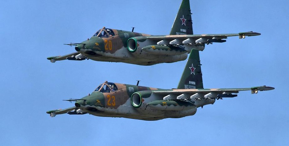 російські Су-25, бойові літаки, російські літаки