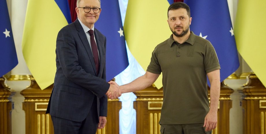 Ентоні Албаніз та Володимир Зеленський, прем'єр-міністр австралії, прем'єр-міністр австралії київ