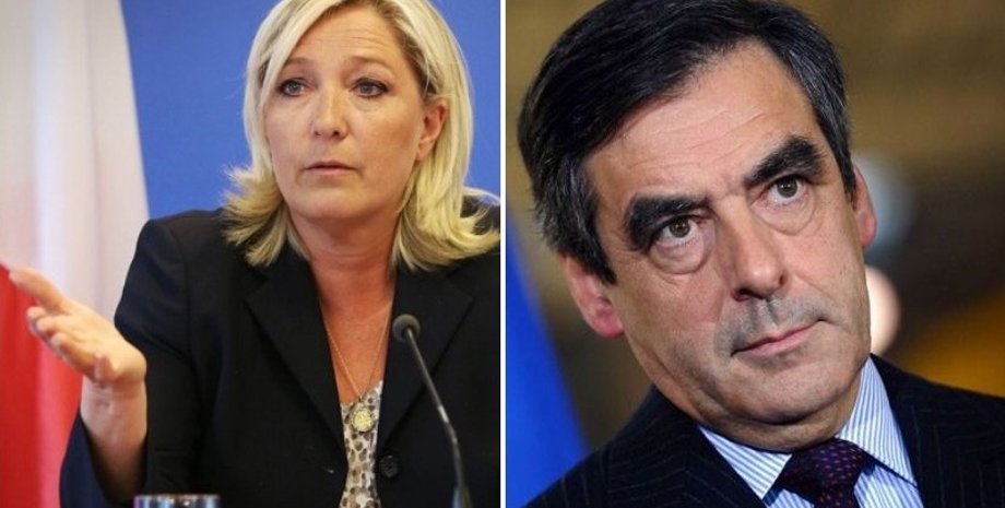 Марин Ле Пен и Франсуа Фийон / Фото из открытых источников