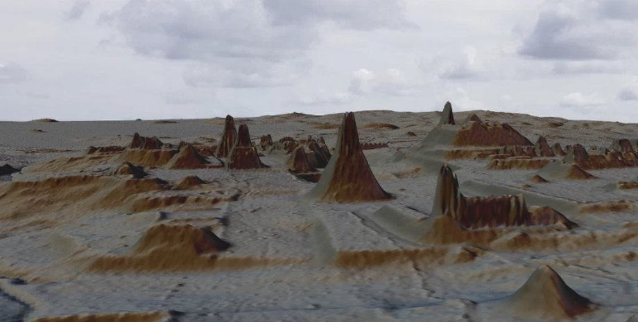 Изображения древних строений майя, воссозданные по данным лидара. PACUNAM/Estrada-Belli