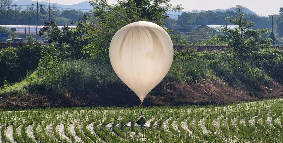 Воздушный шар из КНДР, южная корея, северная корея, воздушные шары, мусорные шары