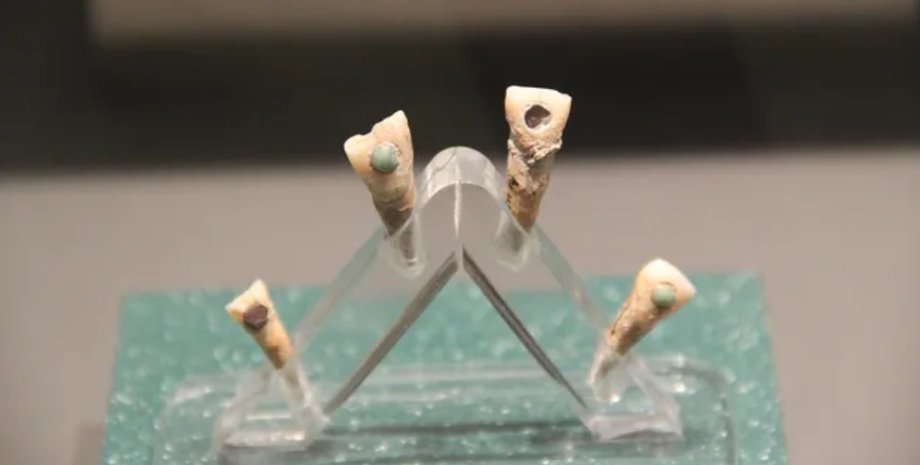 зубы, майя, зубной камень, украшения, нефрит