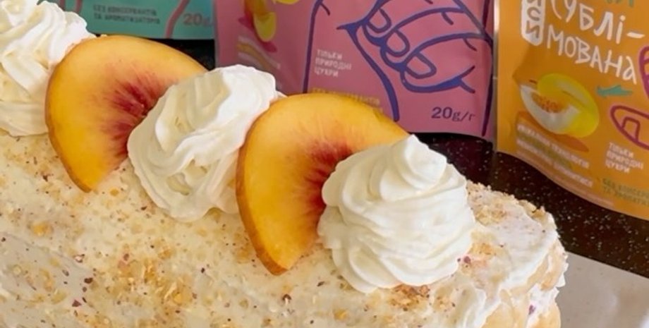 тирамису с персиком, ресики