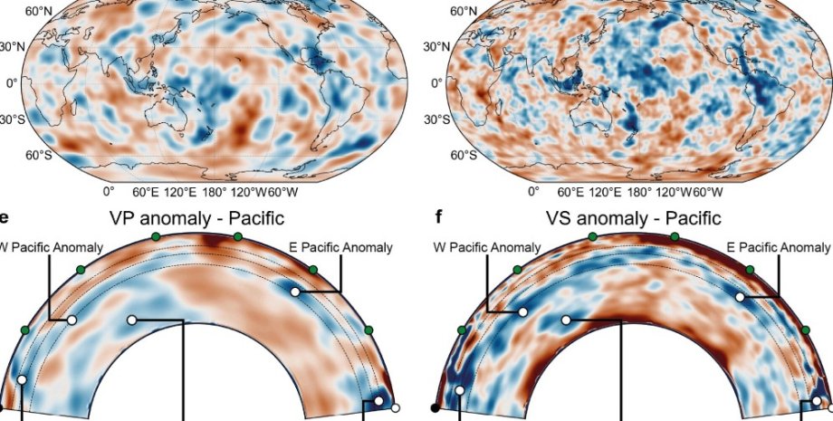 мантія, земля, аномалія, тихий океан