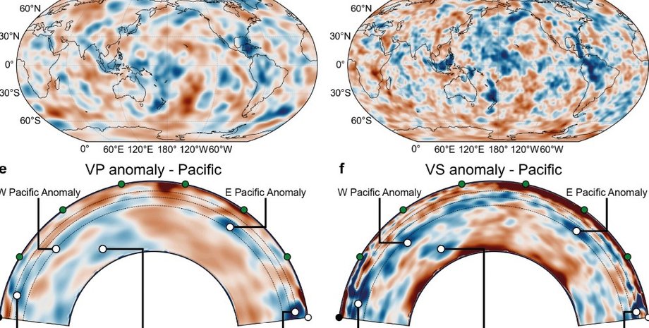 мантия, земля, аномалия, тихий океан