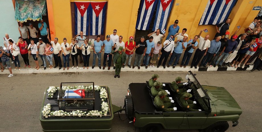 похороны, фидель кастро, лафет, куба