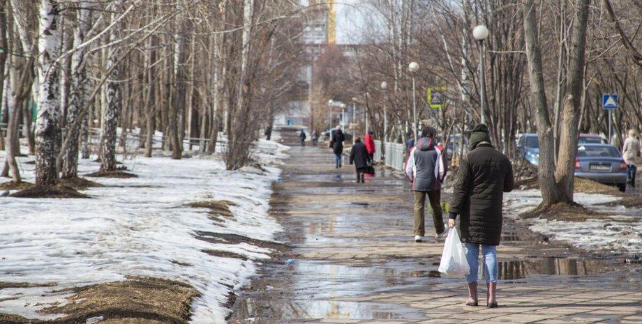 погода, оттепель, зима