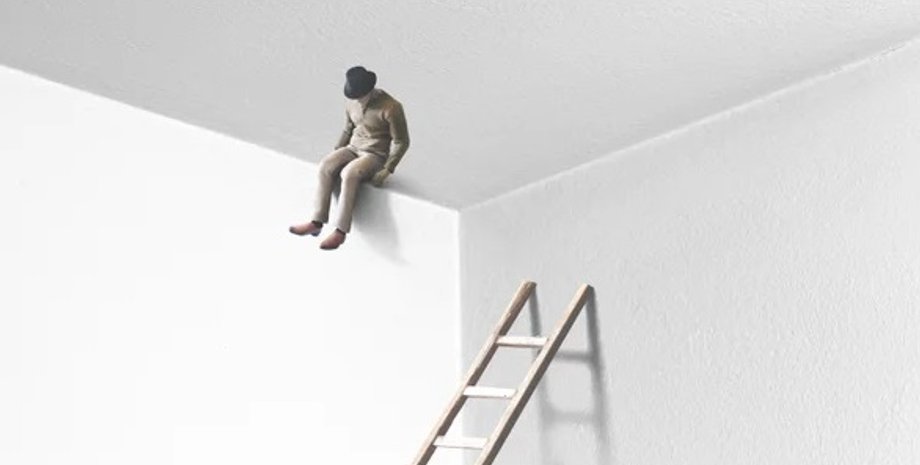 неизвестность, непонимание, человек, лестница