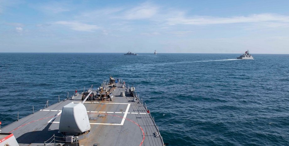 эсминцы, потрер, дональд кук, черное море, учения, акватория, вышли