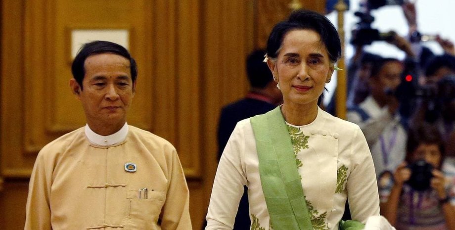 Президент М&#39;янми Вин Мьин, Аун Сан Су Чжі