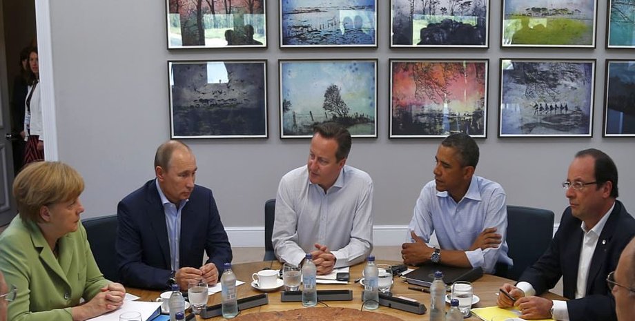 Меркель, Путин, Кэмерон, Обама и Олланд / Reuters
