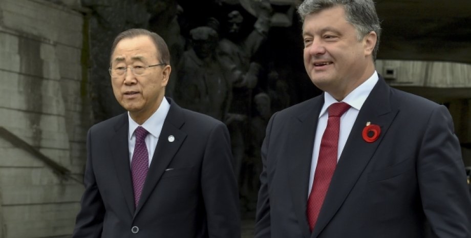 Петр Порошенко и Пан Ги Мун / Фото пресс-службы президента