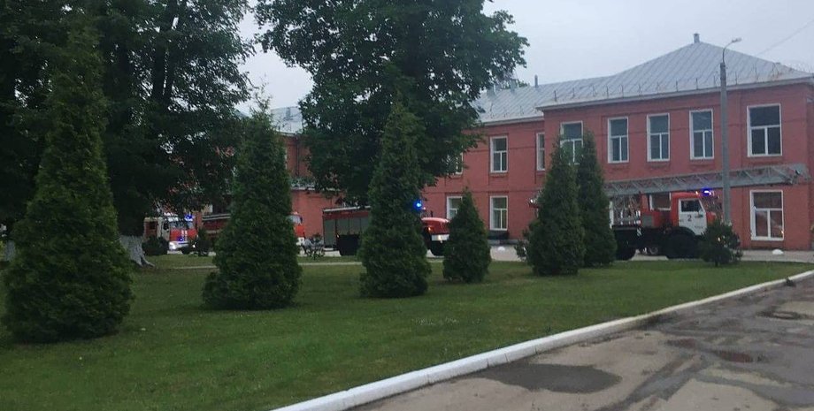 больница, рязань, пожар, фото