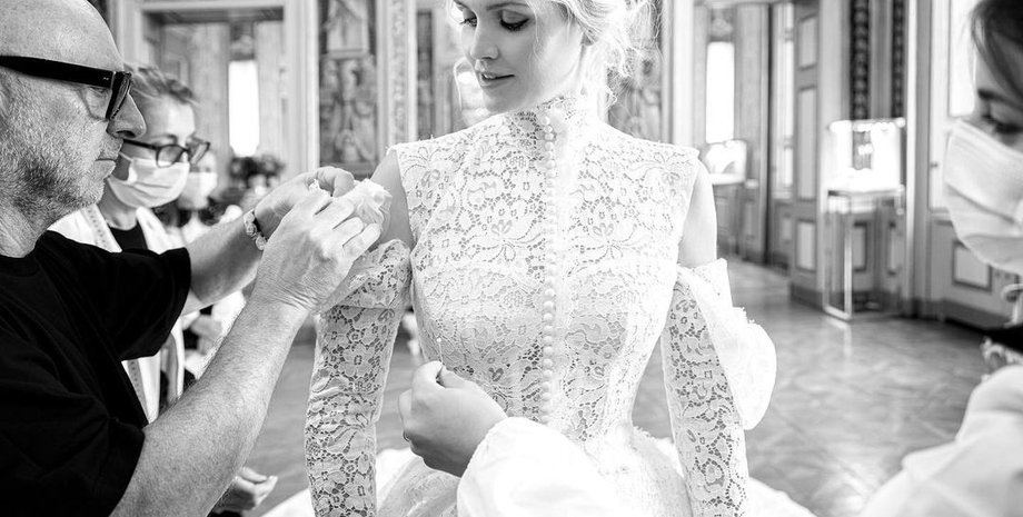 Китти Спенсер, свадьба, платье,  Dolce & Gabbana