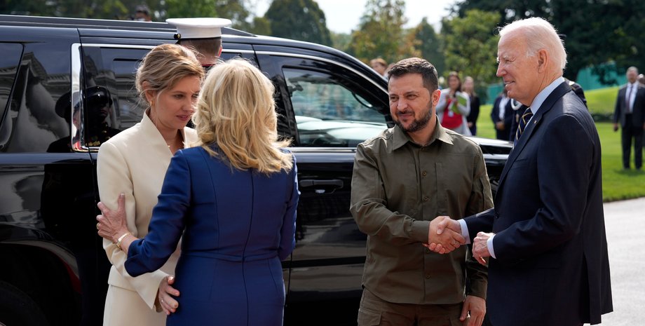 Олена Зеленська, Джилл Байден, Володмир Зеленський, Джо Байден