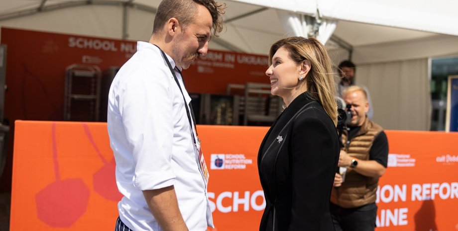 Елена Зеленская и Евгений Клопотенко