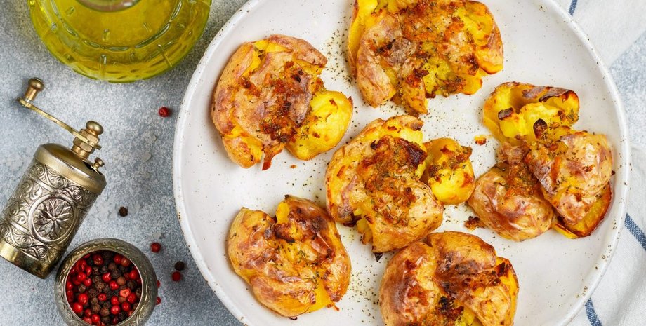 Запечена картопля, хрумка картопля, рецепт картоплі в духовці