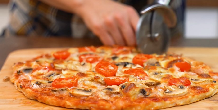 пицца без теста, пицца на курином фарше, мясная пицца, рецепт пиццы