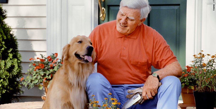 собака человек