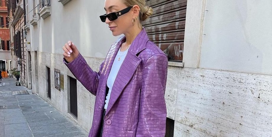 кожаный тренч, лавандовый, лавандовый цвет, тренч, тренд сезона 2021