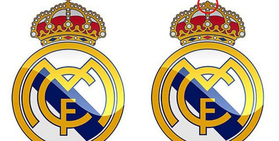 Новая и старая эмблемы "Реала"