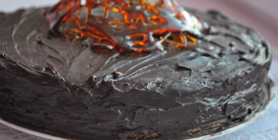 Шоколадно-мигдальний торт, торт рецепт