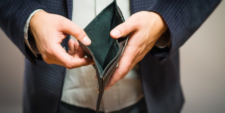 кошелек, пустой кошелек, Бедность, доходы украинцев, бедность в Украине, цены в Украине, Украина расходы на продукты, уровень доходов Украина, на что хватает денег украинцам