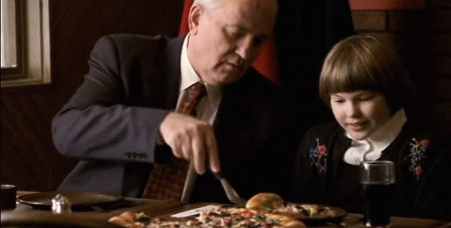 Михаил Горбачев, реклама пиццы, Горбачев в рекламе, юбилей Горбачева, день рождения Горбачева