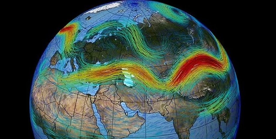 ветер, реактивные потоки, реактивный ветер