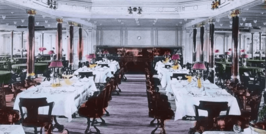 титанік, ресторан, меню