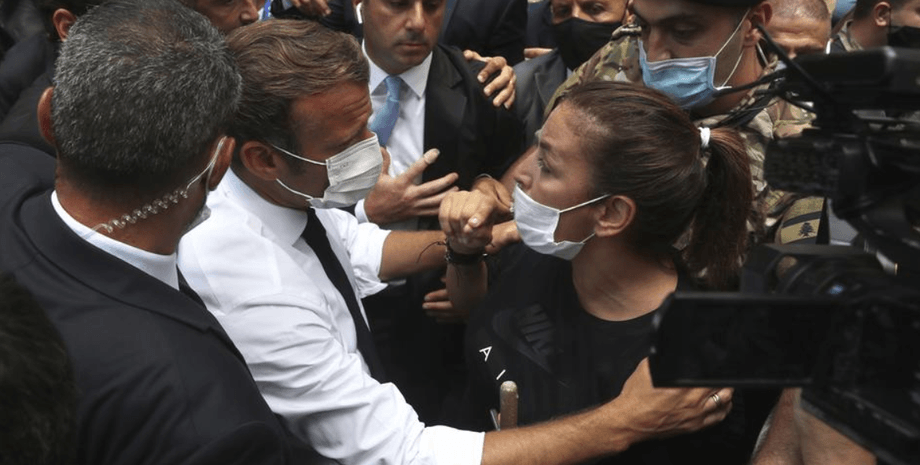 Макрон, президент Франции, франция, эммануэль макрон, пощечина, оплеуха, макрон пощечина, нападение макрон,