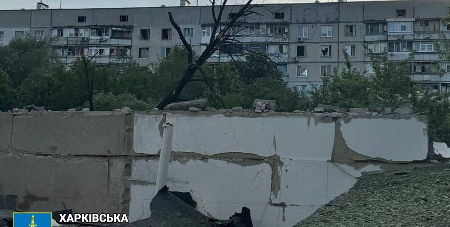 Зображення наслідків атаки ЗС РФ по Харкову
