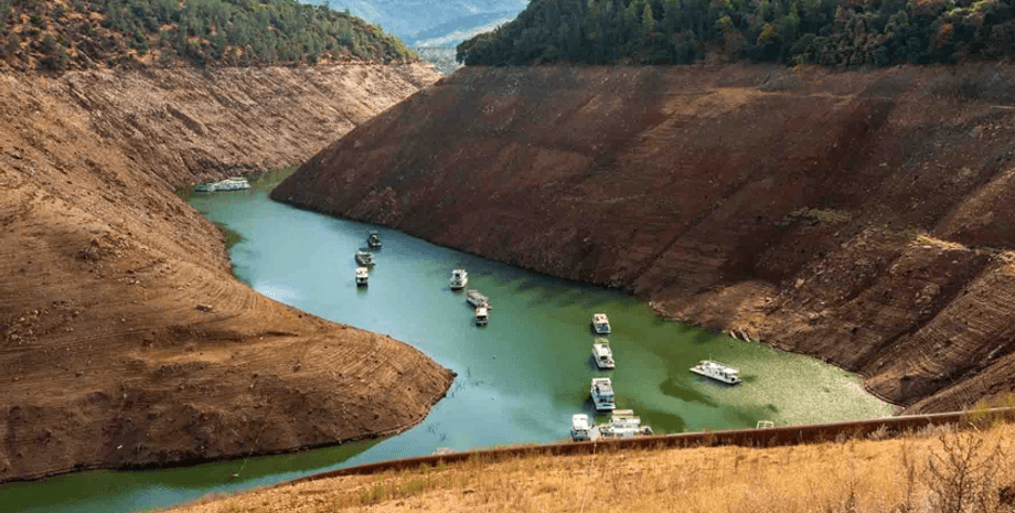 Озеро, Озеро Оровілл, посуха, повінь, фото до і після, клімат, кліматичні зміни, водосховище